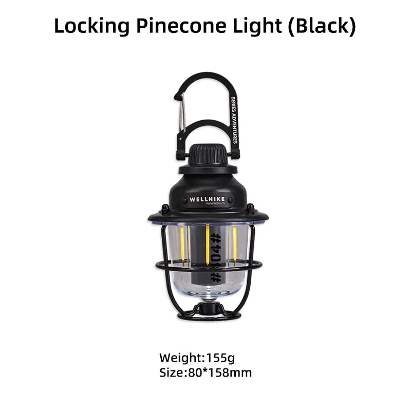 WELLHIKE Outdoor Lighting Camping Lights Pinecone Light LED Multifunction Ambient Light Tent Canopy Flashlight
