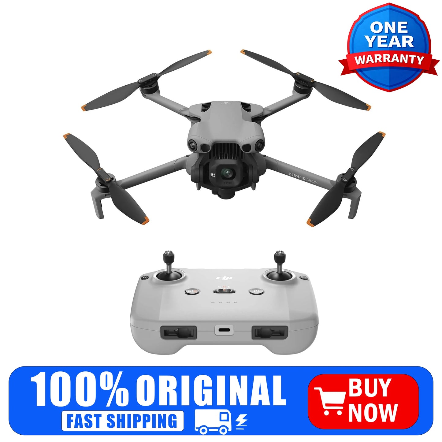 Mini 5 Pro 4K Drone, 1-Inch CMOS Camera, Omnidirectional Obstacle Sensing, Under 249g