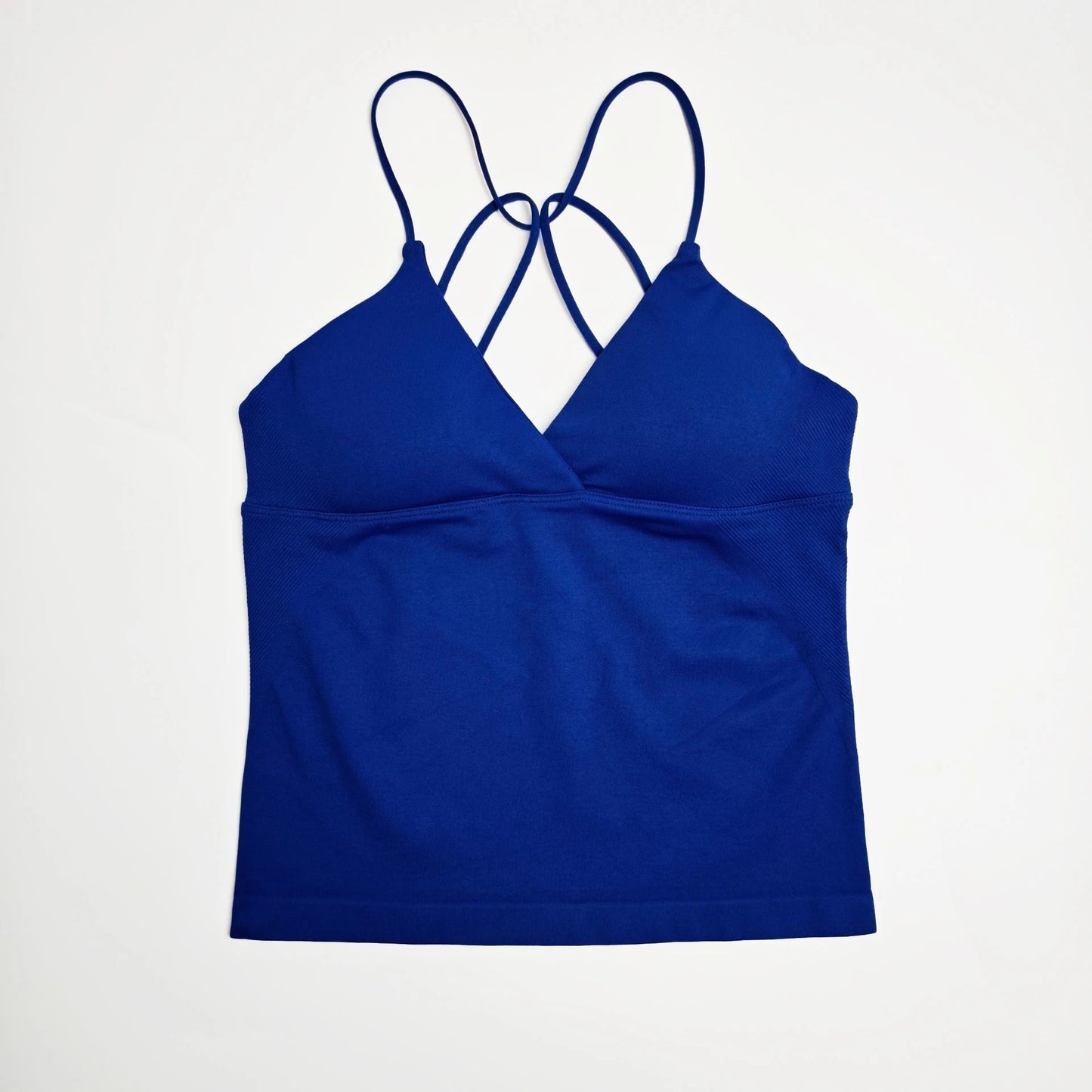 Vision Twist Front Longline Top Women's Seamless Thin Straps Yoga Gym Workout Vest Running Tank Tops Fitness Clothing