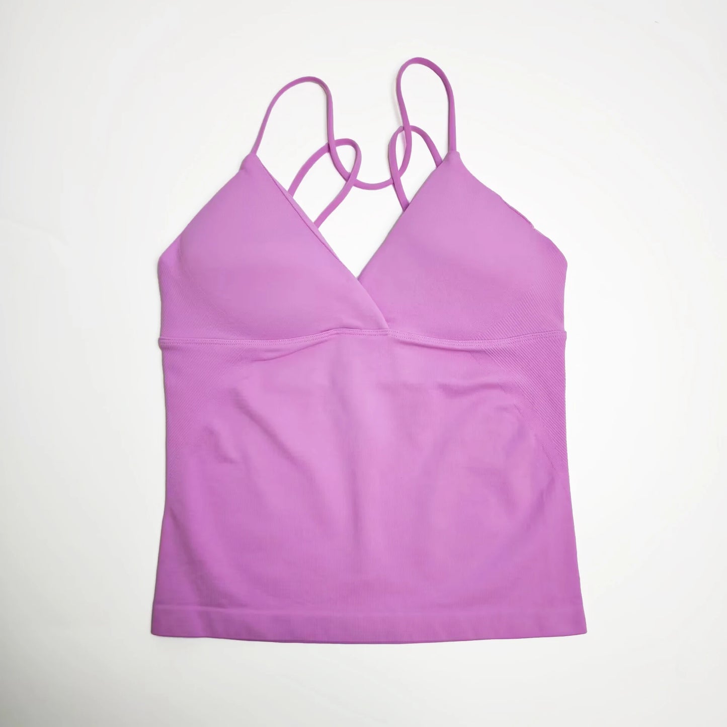 Vision Twist Front Longline Top Women's Seamless Thin Straps Yoga Gym Workout Vest Running Tank Tops Fitness Clothing