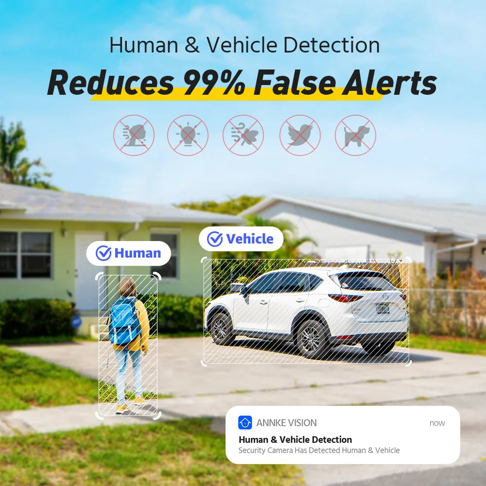 Smart Security Camera 8MP PoE Outdoor Infrared Night Vision IP Cam Person/Vehicle Detection 4K Poe Surveillance Camera