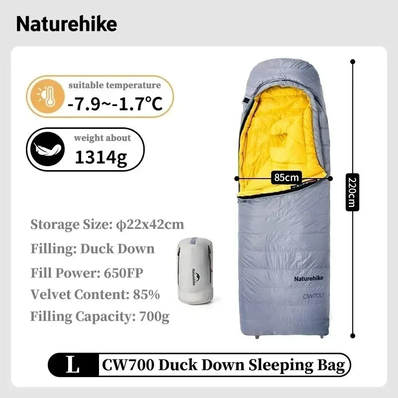Sleeping Bag Ultralight Down Sleeping Bag for Adults Outdoor Winter Warm 650FP Duck Down Envelope Sleeping Bag