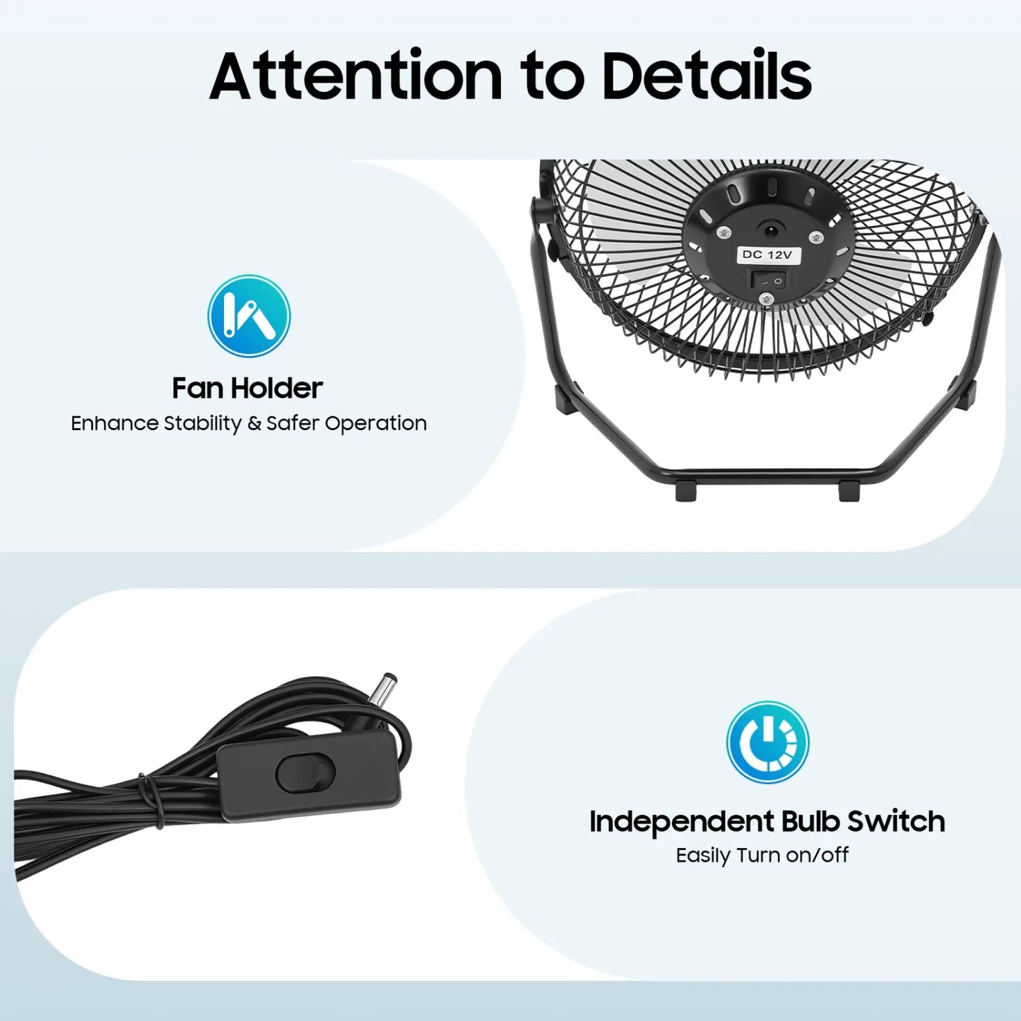Portable Solar Powered Fan with 3 LED Lights & Mobile Charger -4000mAh Battery, Ideal for Camping, Emergency, Outdoor Use