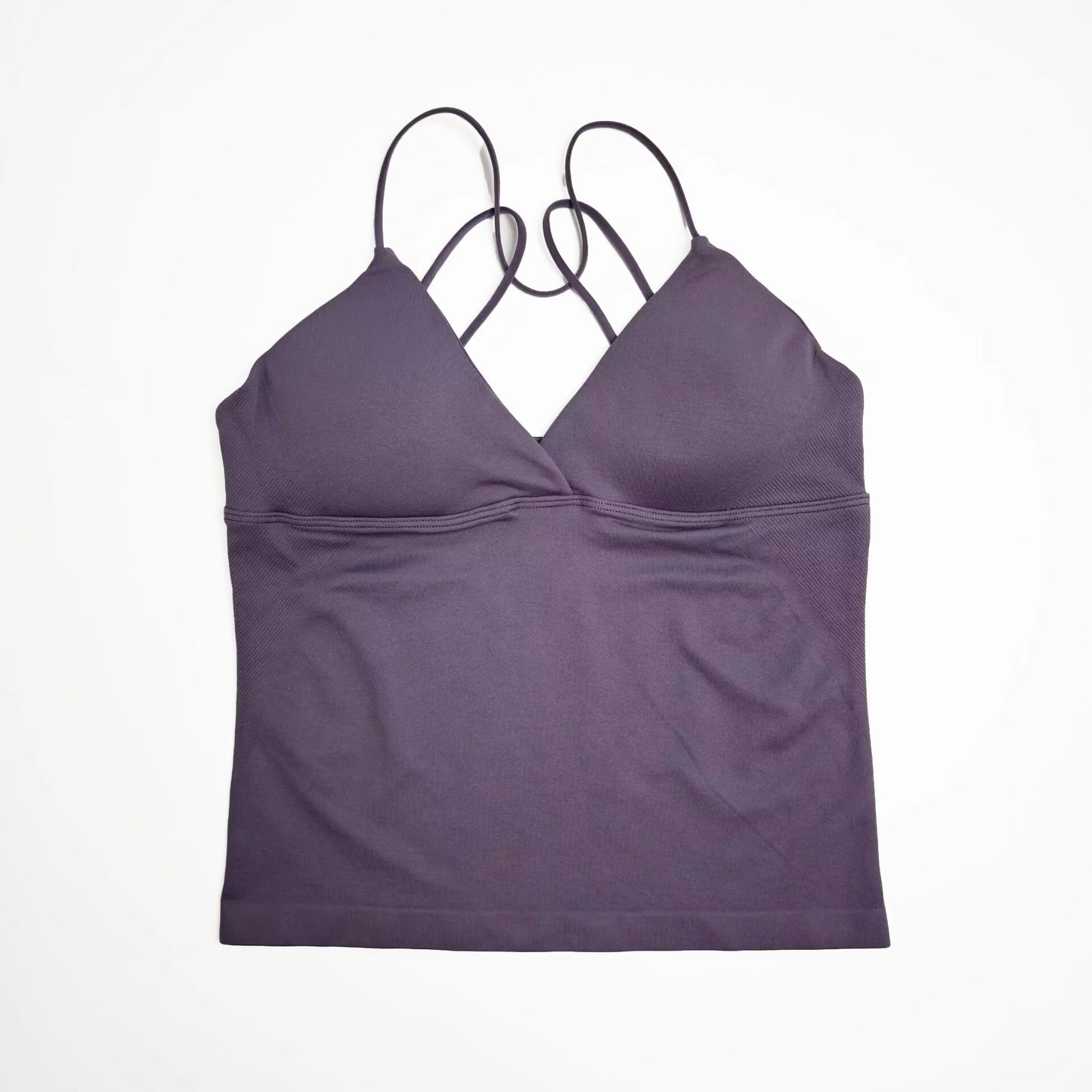 Vision Twist Front Longline Top Women's Seamless Thin Straps Yoga Gym Workout Vest Running Tank Tops Fitness Clothing