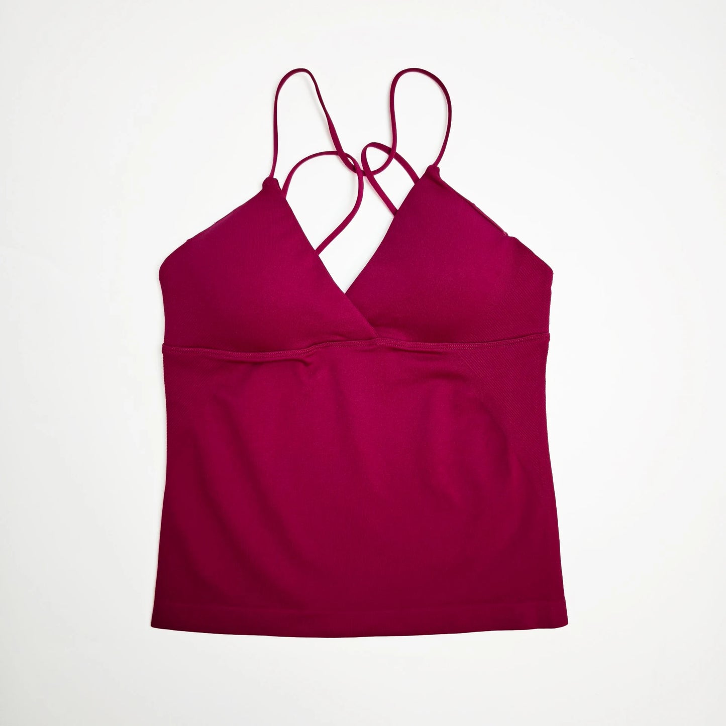 Vision Twist Front Longline Top Women's Seamless Thin Straps Yoga Gym Workout Vest Running Tank Tops Fitness Clothing