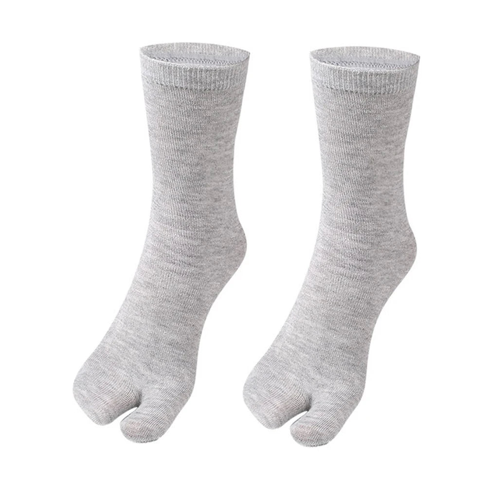 Unisex Split Two Toes Sock Polyester Flip Flop Sandal Sock Elastic Two Finger Socks Washable Hallux Valgus Appliance Accessories