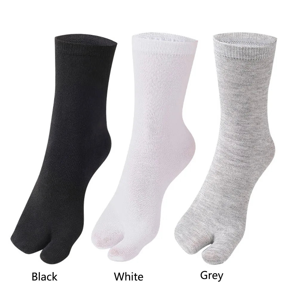 Unisex Split Two Toes Sock Polyester Flip Flop Sandal Sock Elastic Two Finger Socks Washable Hallux Valgus Appliance Accessories