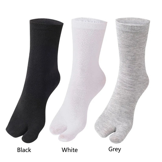 Unisex Split Two Toes Sock Polyester Flip Flop Sandal Sock Elastic Two Finger Socks Washable Hallux Valgus Appliance Accessories