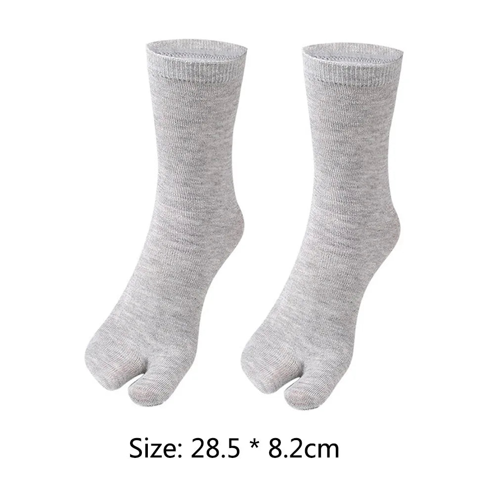 Unisex Split Two Toes Sock Polyester Flip Flop Sandal Sock Elastic Two Finger Socks Washable Hallux Valgus Appliance Accessories