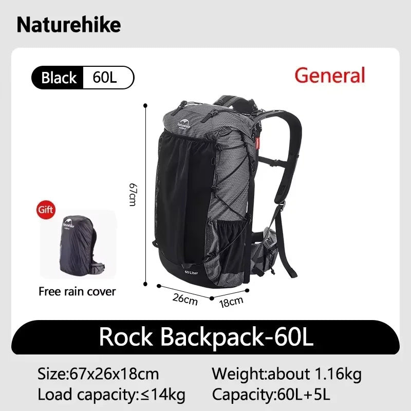Outdoor Bags 40L 60L Travel Backpacks Large Capacity 60+5L Camping Hiking Packs Hiking Bag With Rain Cover