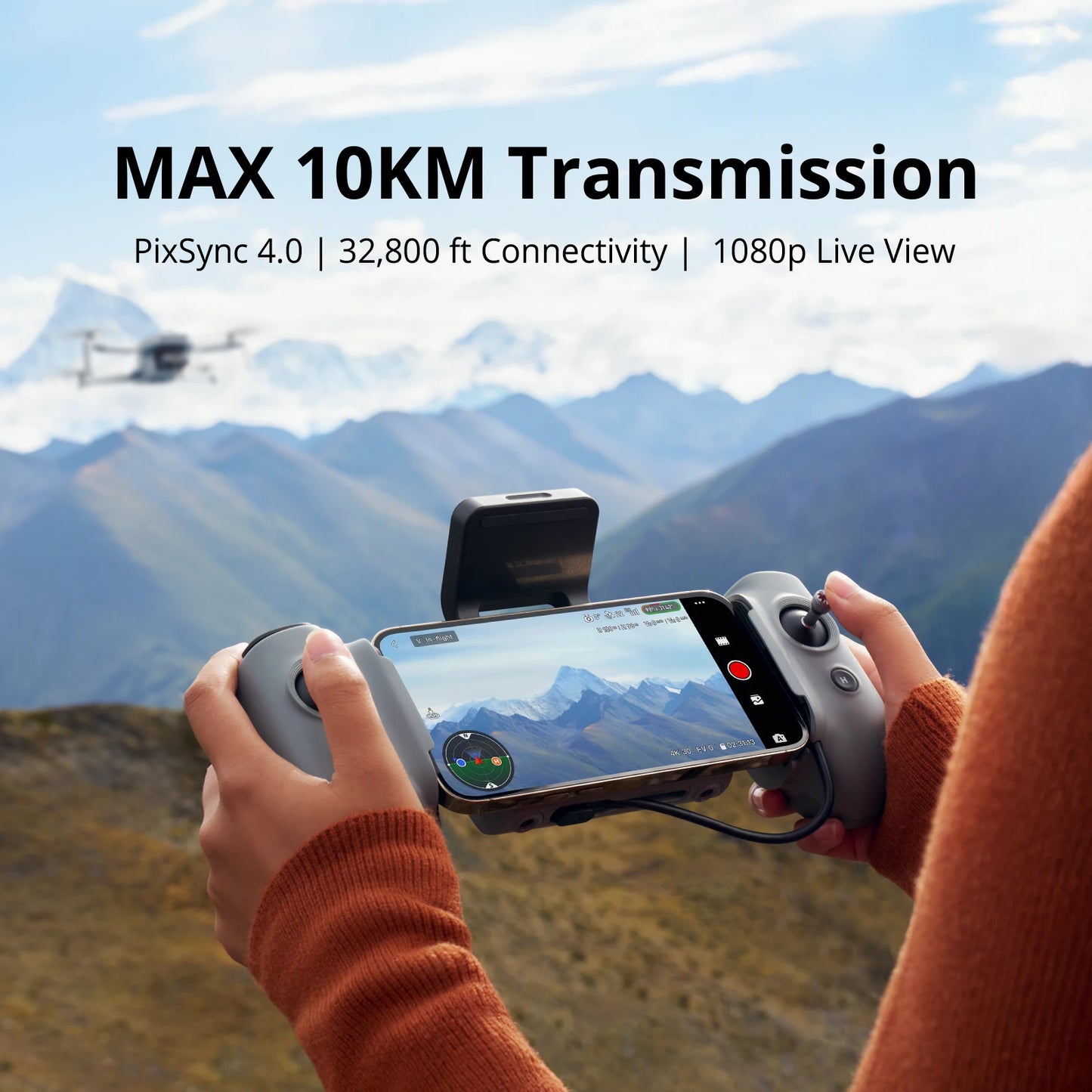 ATOM 2 Camera Drone, 4K HDR Video, 8K Photo, 3-Axis Gimbal,Under 249g, Vertical Shooting,10-KM, AI Night Shot, AI Track