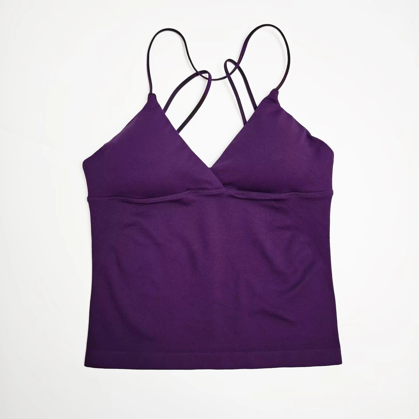 Vision Twist Front Longline Top Women's Seamless Thin Straps Yoga Gym Workout Vest Running Tank Tops Fitness Clothing