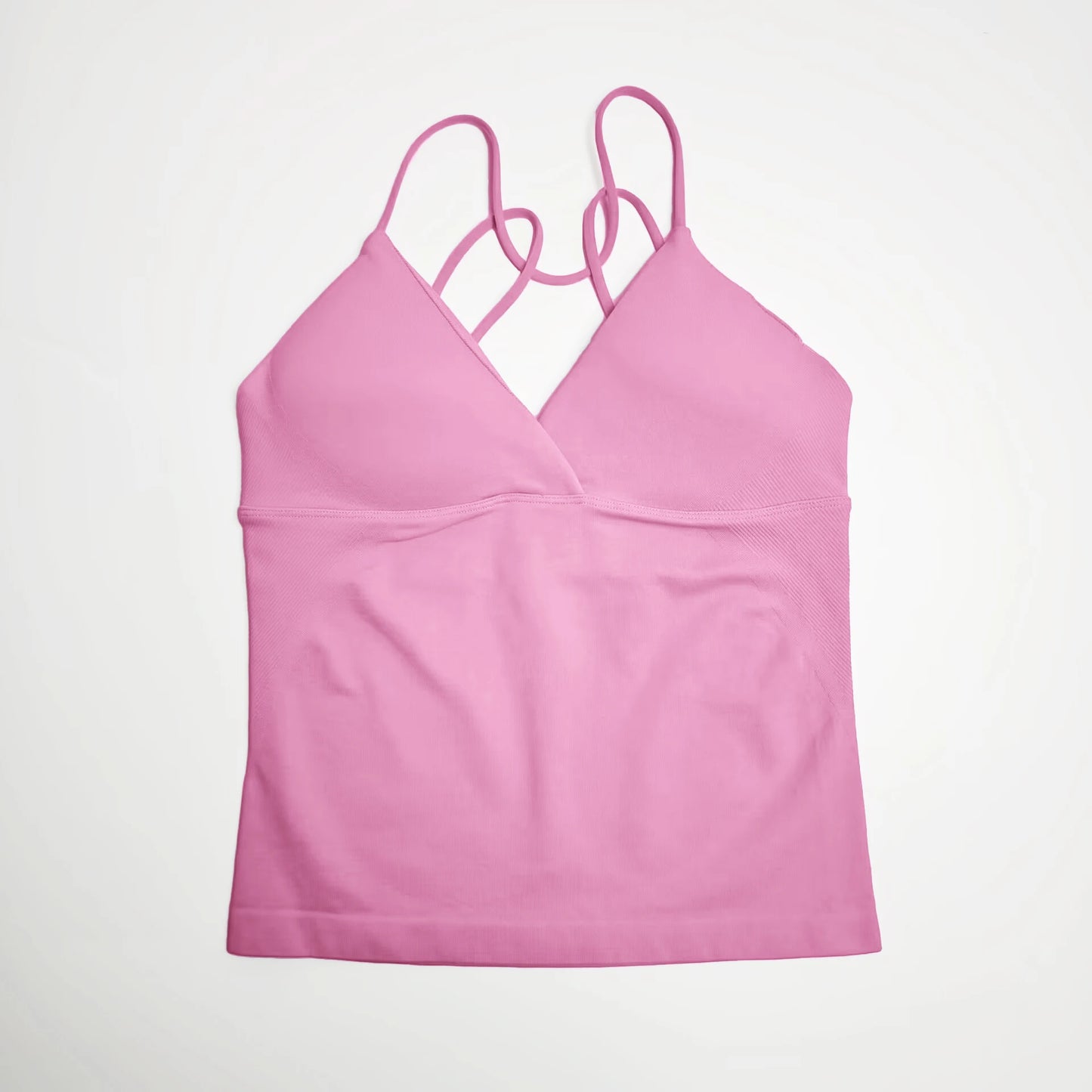 Vision Twist Front Longline Top Women's Seamless Thin Straps Yoga Gym Workout Vest Running Tank Tops Fitness Clothing