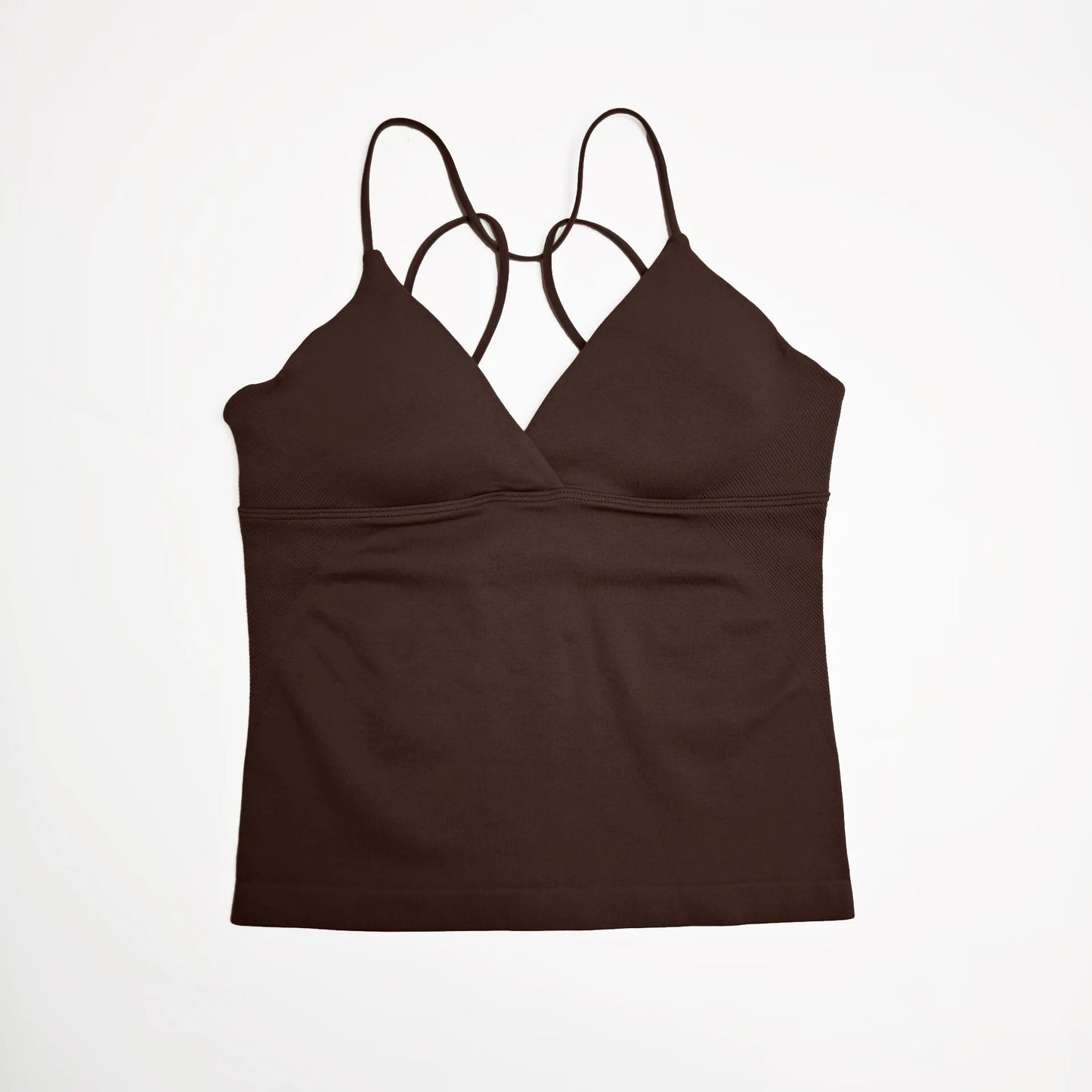 Vision Twist Front Longline Top Women's Seamless Thin Straps Yoga Gym Workout Vest Running Tank Tops Fitness Clothing