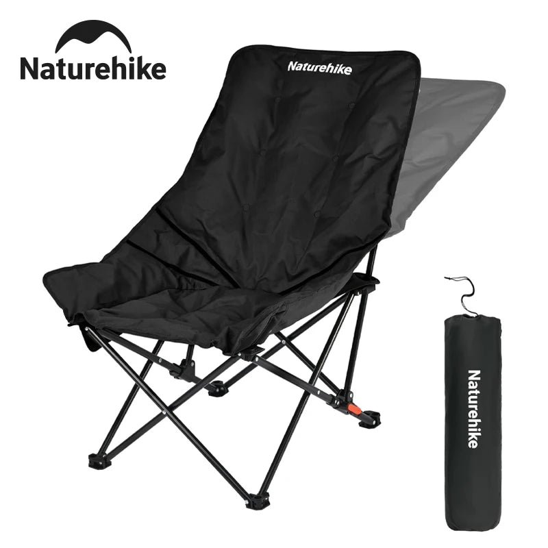 Sea Star Recliner Outdoor Folding High Back Moon Chair 2-Position Adjustable Portable Camping Chair for Relaxing Foldable Leisure Travel Furniture Picnic