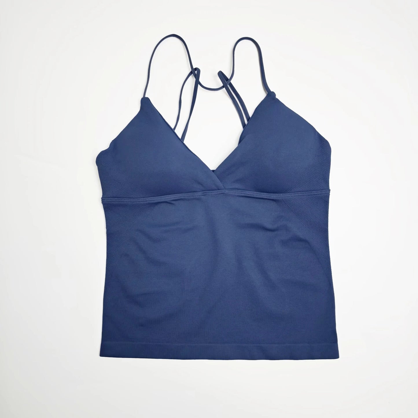 Vision Twist Front Longline Top Women's Seamless Thin Straps Yoga Gym Workout Vest Running Tank Tops Fitness Clothing