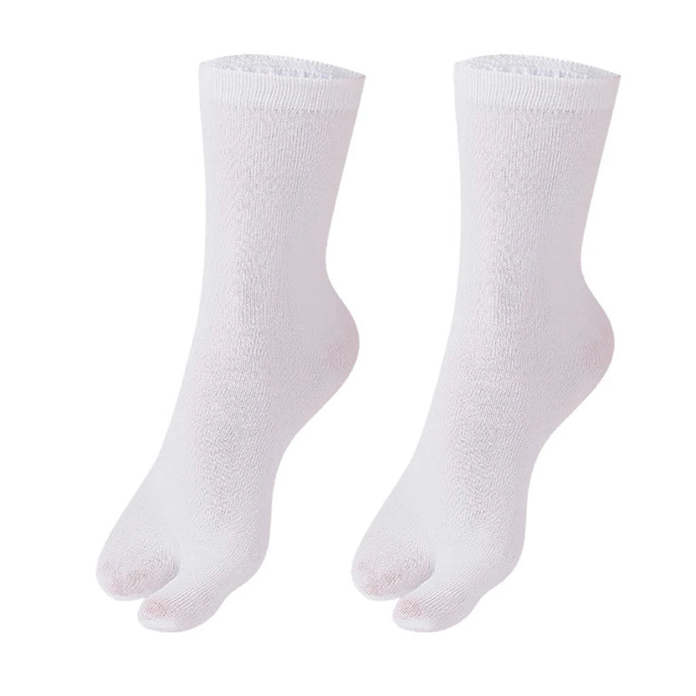 Unisex Split Two Toes Sock Polyester Flip Flop Sandal Sock Elastic Two Finger Socks Washable Hallux Valgus Appliance Accessories