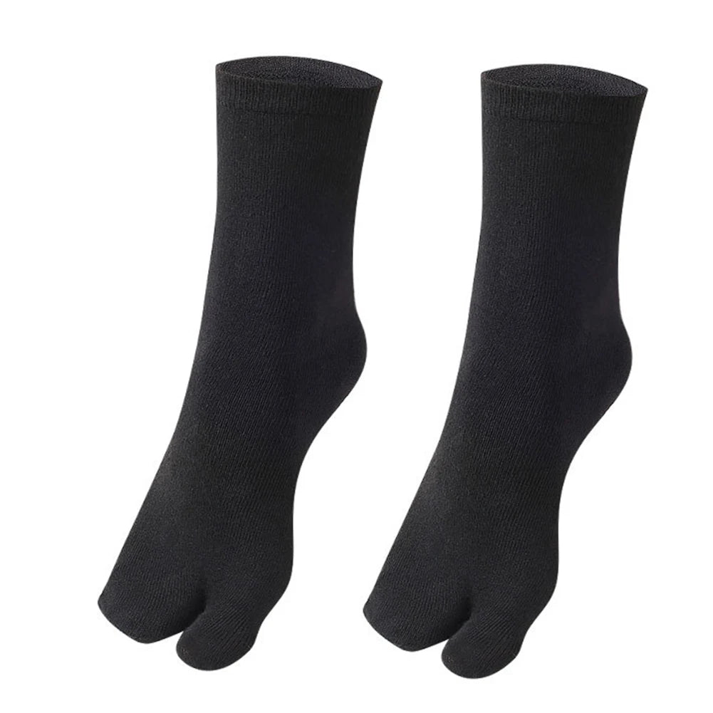 Unisex Split Two Toes Sock Polyester Flip Flop Sandal Sock Elastic Two Finger Socks Washable Hallux Valgus Appliance Accessories