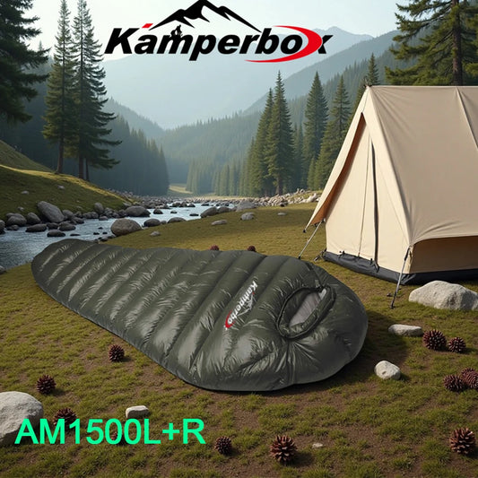 Cold Temperature Winter Sleeping Bag Down Sleeping Bag Winter Camping Equipment