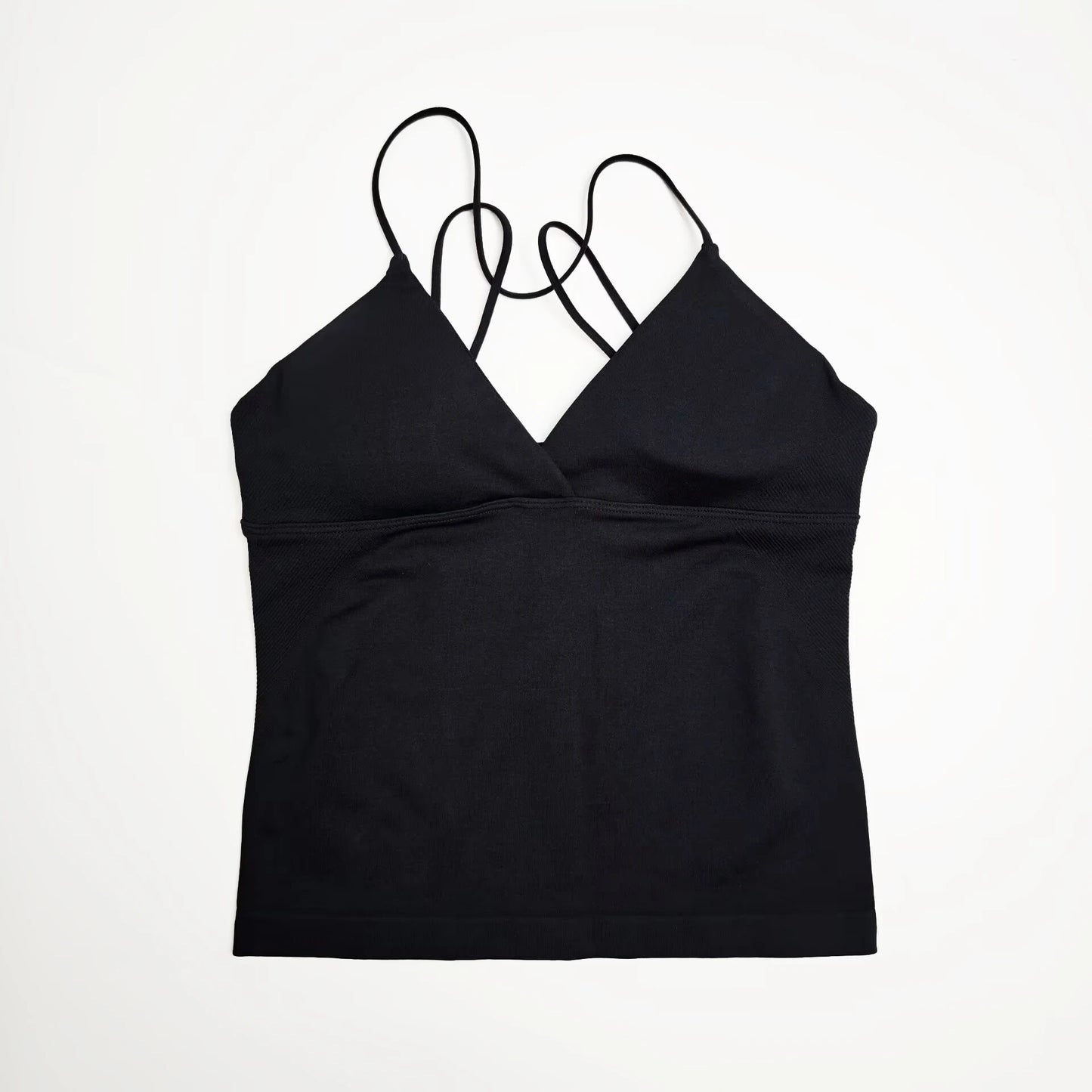 Vision Twist Front Longline Top Women's Seamless Thin Straps Yoga Gym Workout Vest Running Tank Tops Fitness Clothing