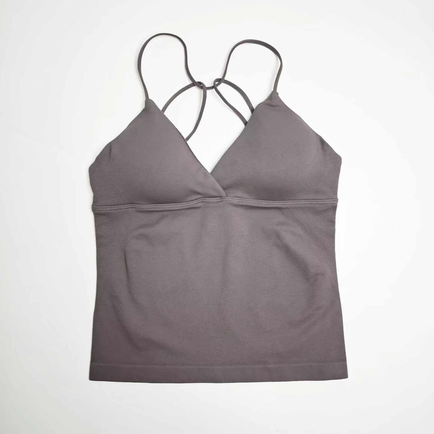 Vision Twist Front Longline Top Women's Seamless Thin Straps Yoga Gym Workout Vest Running Tank Tops Fitness Clothing