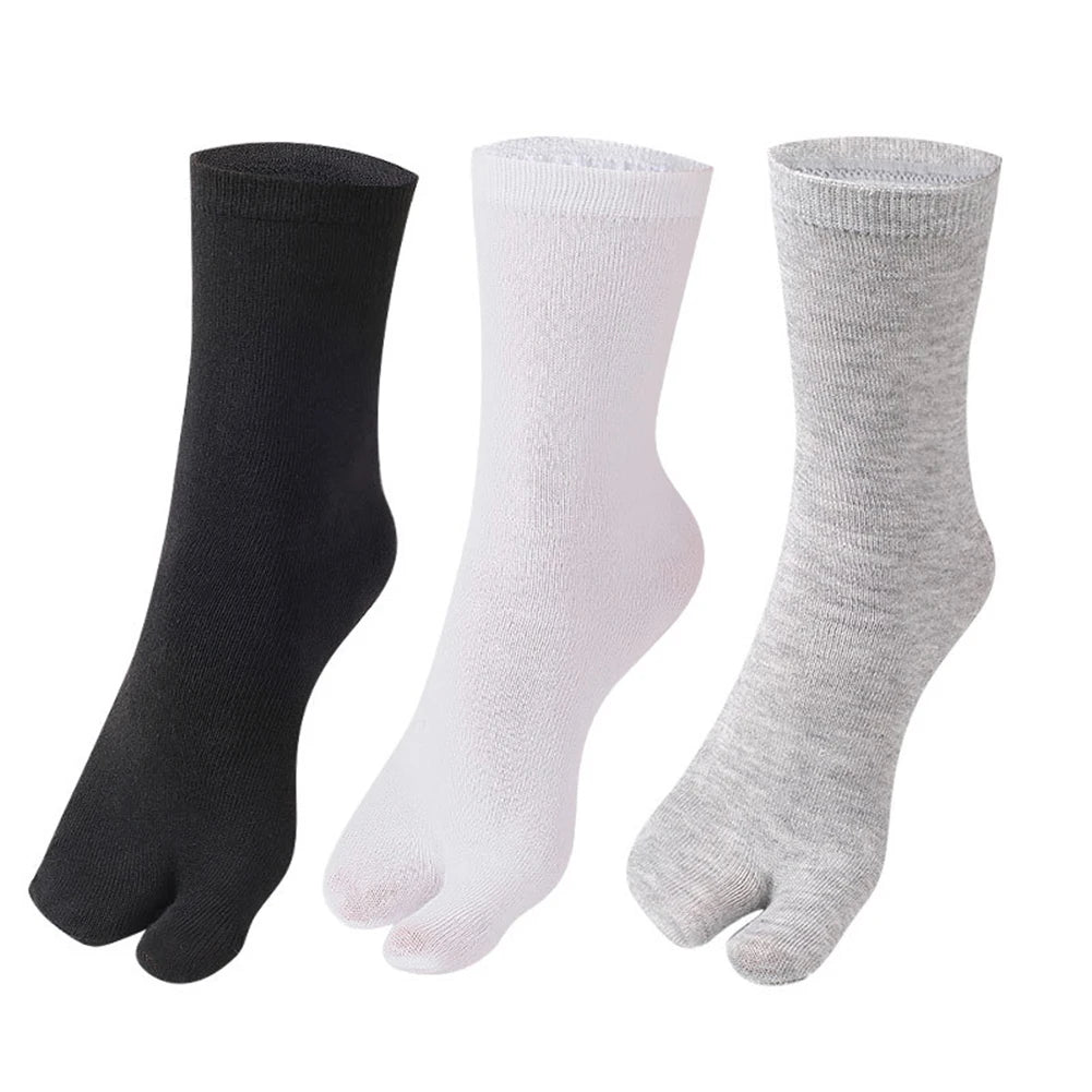 Unisex Split Two Toes Sock Polyester Flip Flop Sandal Sock Elastic Two Finger Socks Washable Hallux Valgus Appliance Accessories
