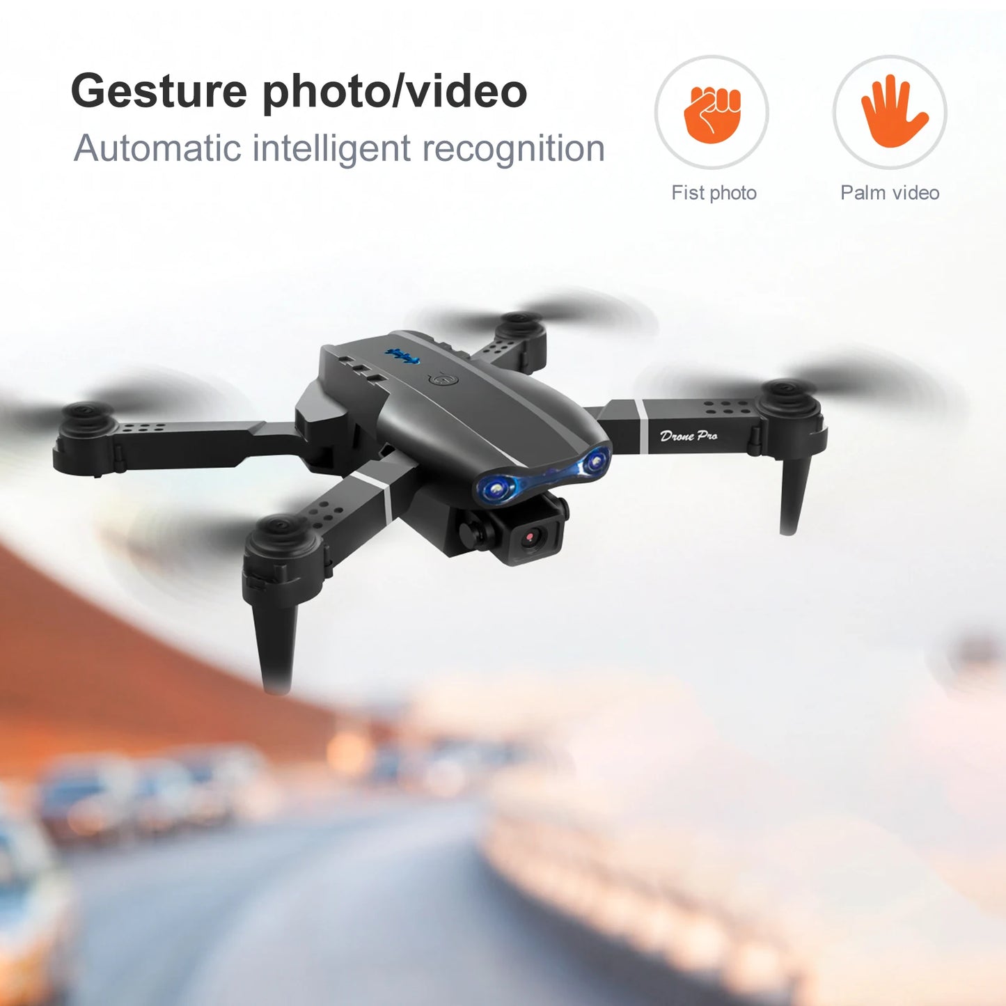 Dual Camera FPV Drone Optical Flow Hover Foldable RC Quadcopter APP Path Flight Beginner Drone Toy
