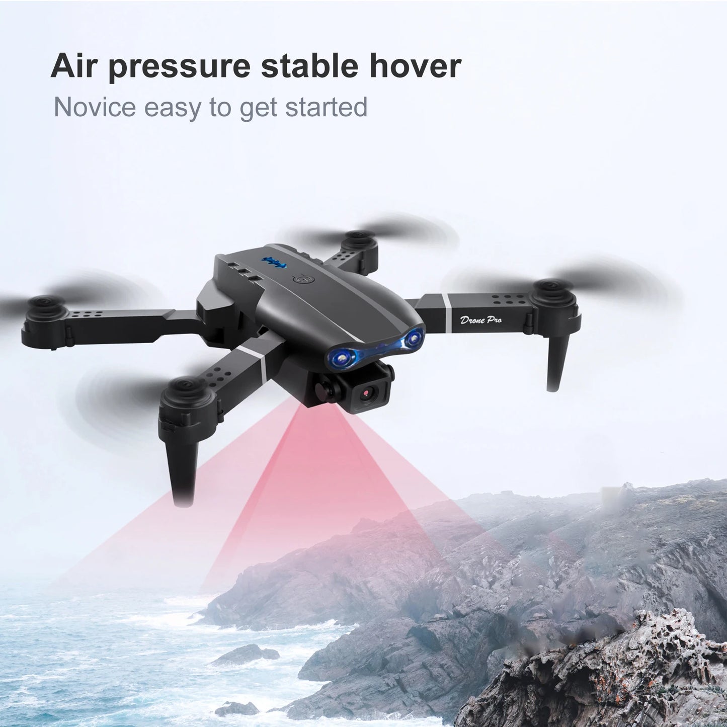 Dual Camera FPV Drone Optical Flow Hover Foldable RC Quadcopter APP Path Flight Beginner Drone Toy