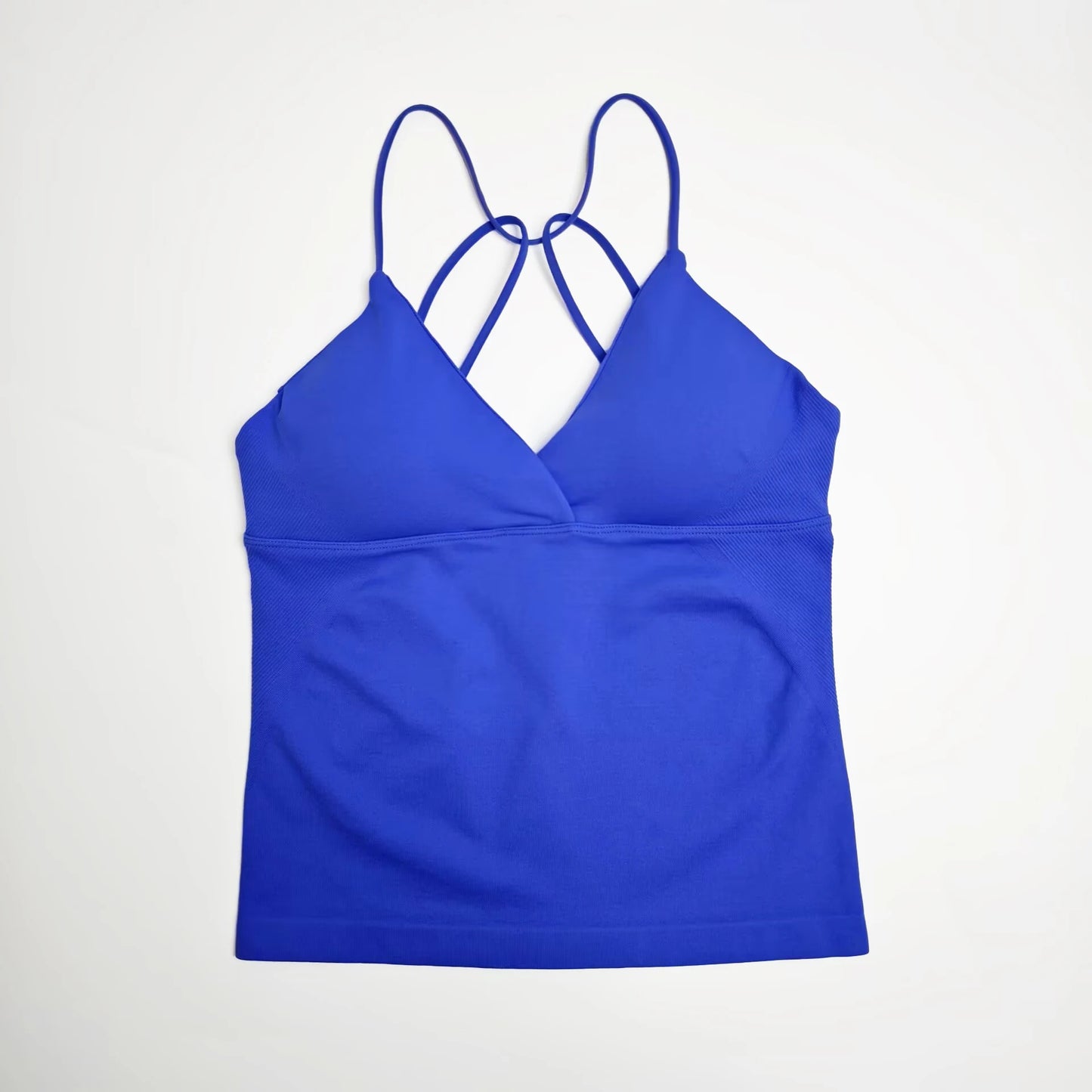 Vision Twist Front Longline Top Women's Seamless Thin Straps Yoga Gym Workout Vest Running Tank Tops Fitness Clothing